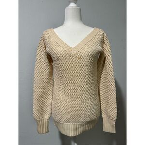 Theory knit sweater 100%wool vneck